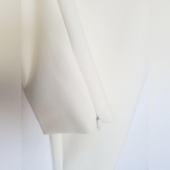 MaxMara Luxe Women's Leisure Trausers Skinny Side Zip Cream Zip Leg Small - Picture 13 of 14